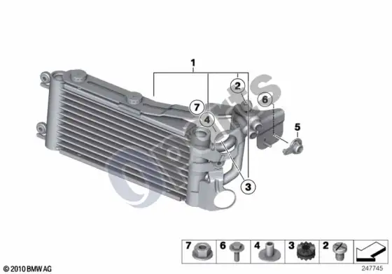 BMW X1 E84 papildomas aušintuvas, rato arka – schema