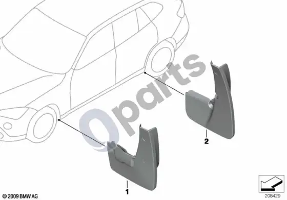 BMW X1 E84 purvasaugiai – schema