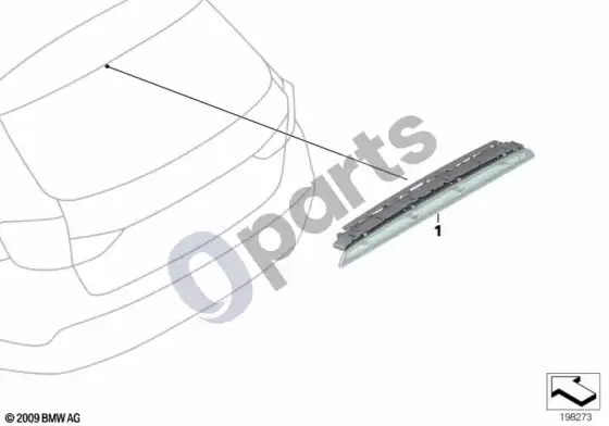 BMW X1 E84 trečiasis stabdymo žibintas – schema