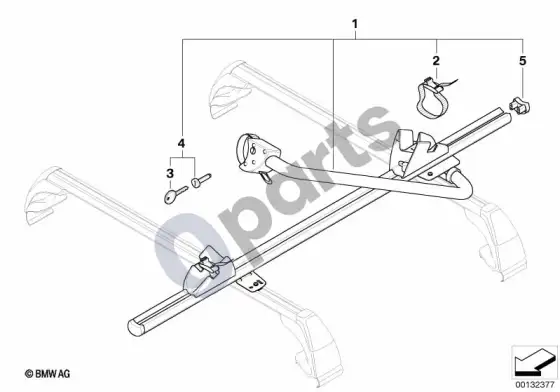 BMW X1 E84 turistinio dviračio laikiklis – schema