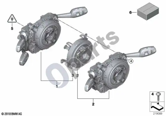 BMW X1 E84 vairo kolonėlės jungiklių blokas – schema