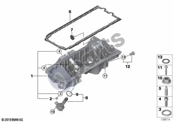 BMW X1 E84 alyvos karteris – schema