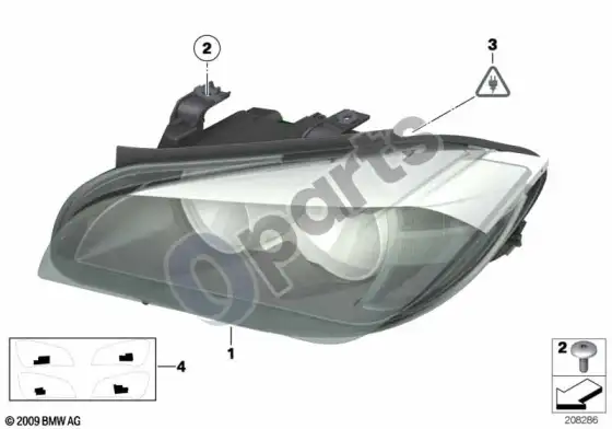BMW X1 E84 žibintas – schema