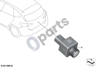 BMW X1 U11 (2022–) Atbulinės eigos kamera – schema