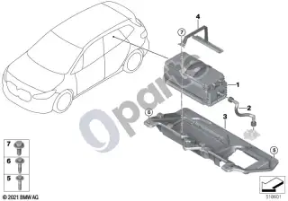 BMW X2 U10 (2023–) 48 V akumuliatorius – schema