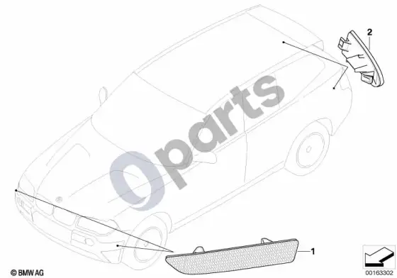 BMW X3 E83 atšvaitas – schema