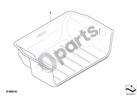 BMW X3 E83 bagažinės dugno vana – schema