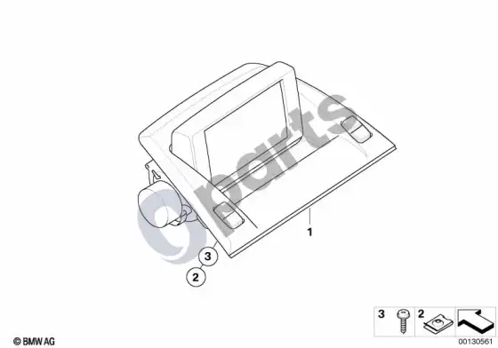 BMW X3 E83 centrinis informacinis ekranas – schema