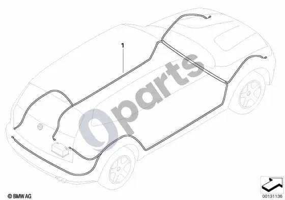 BMW X3 E83 laidų pynė; 2009.03 - ... – schema