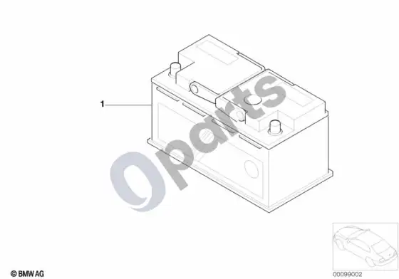 BMW X3 E83 originalus BMW akumuliatorius – schema