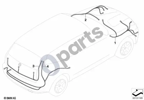 BMW X3 E83 pagrindinės laidų pynės remonto laidas – schema