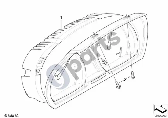 BMW X3 E83 prietaisų skydelis – schema