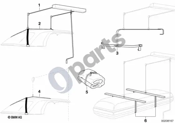 BMW X3 E83 universalus keltuvas – schema