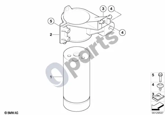 BMW X3 E83 džiovintuvo talpa – schema