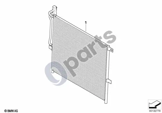 BMW X3 E83 kondicionieriaus kondensatorius – schema