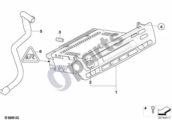 BMW X3 E83 radijas BMW basic CD – schema