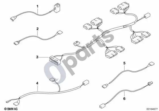 BMW X3 E83 sėdynės laidų komplektas – schema