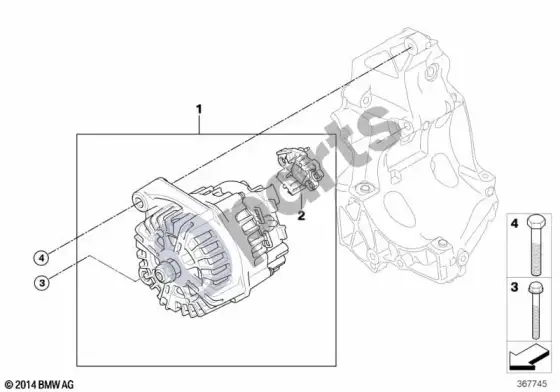 BMW X3 E83 generatorius – schema
