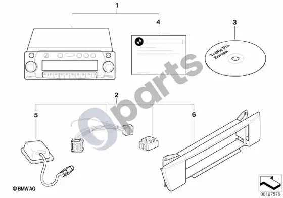 BMW X3 E83 atsarginės dalys, radijo navigacija – schema