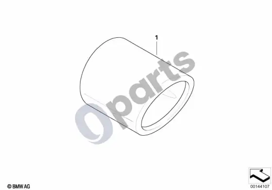 BMW X3 E83 išmetimo vamzdžio apdaila – schema