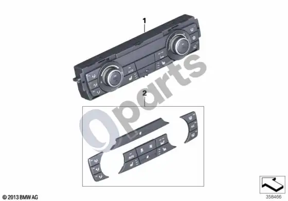 BMW X3 F25 automatinio oro kondicionieriaus valdymo blokas, basis; 2014.04 - ... – schema