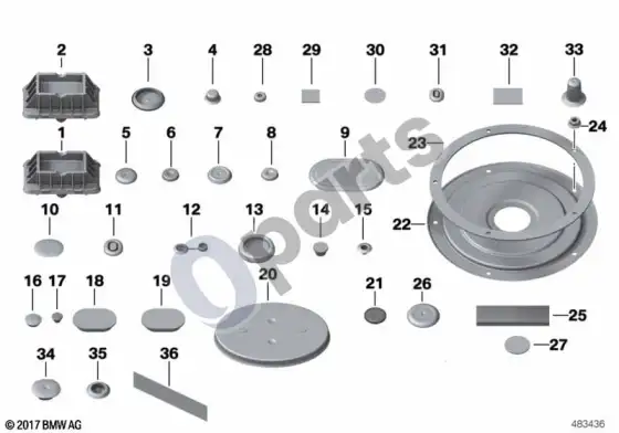 BMW X3 F25 sandarinimo dangtelis / kamštis – schema