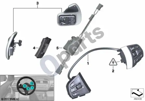 BMW X3 F25 switch and electronics, steering wheel – schema