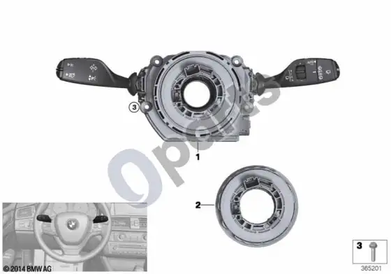 BMW X3 F25 jungiklių blokas, vairo kolonėlė; 2013.03 - ... – schema