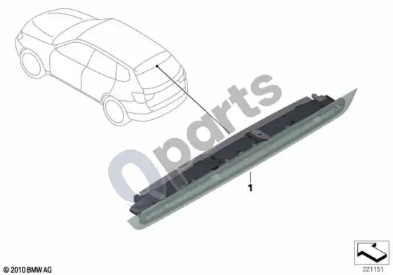 BMW X3 F25 trečiasis stabdymo žibintas – schema