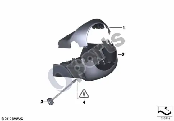 BMW X3 F25 vairo kolonėlės jungiklių bloko apdailos plokštė – schema