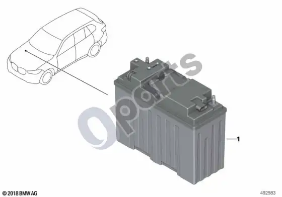 BMW X3 G01 12 v ličio dviguba kaupimo sistema – schema