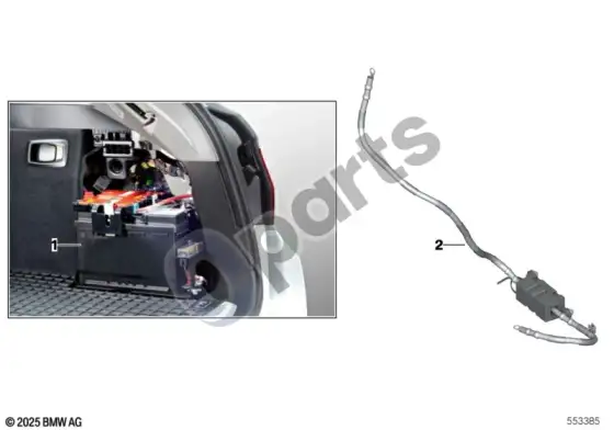 BMW X3 G01 papildomo akumuliatoriaus montavimo komplektas – schema