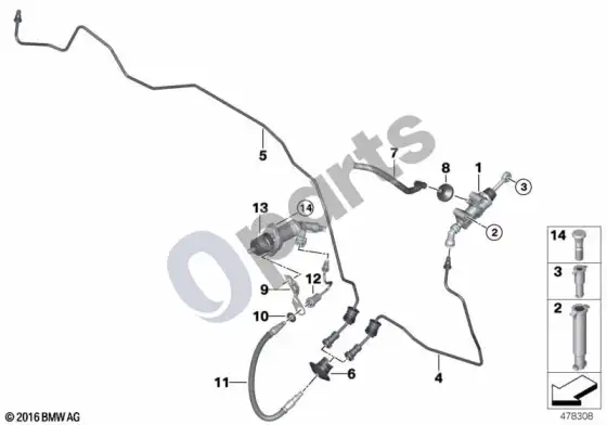 BMW X3 G01 sankabos valdymas – schema