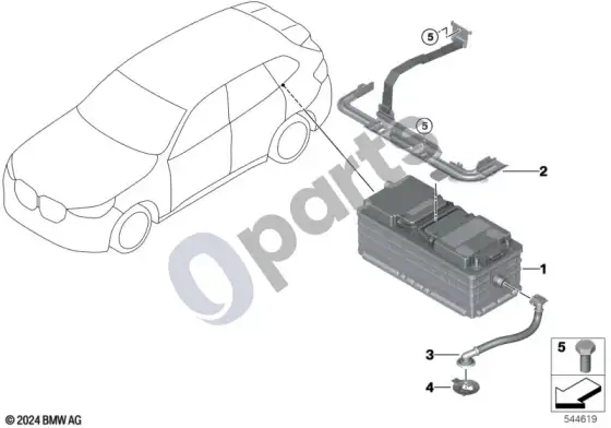 BMW X3 G45 48 v akumuliatorius – schema
