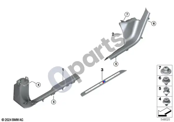 BMW X3 G45 dangtelis, įlipimo angos – schema