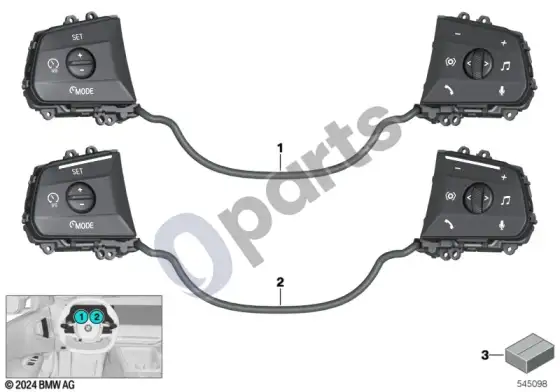 BMW X3 G45 daugiafunkcis vairo jungiklis – schema