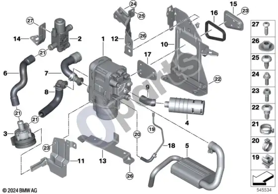 BMW X3 G45 papildomas šildymas – schema
