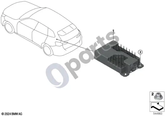 BMW X3 G45 garso modulio 2 imtuvas – schema