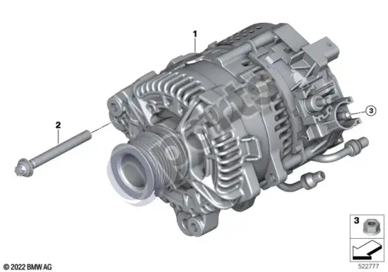BMW X3 G45 starteris-generatorius – schema