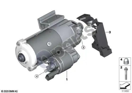 BMW X3 G45 starteris – schema