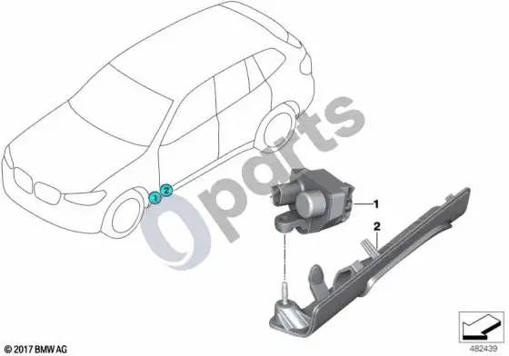 BMW X4 G02 apšvietimas po durimis – schema
