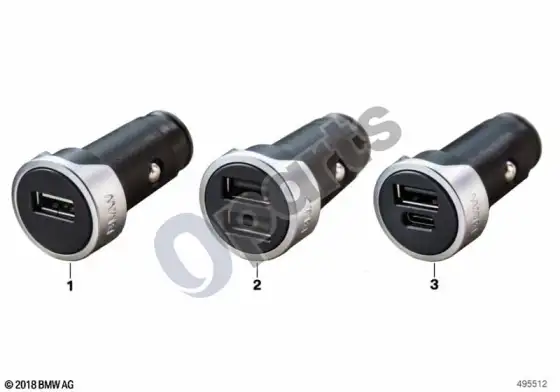 BMW X4 G02 BMW USB įkroviklis – schema