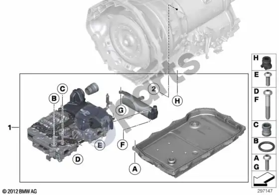 BMW X4 G02 GA8HP50Z mechatronika – schema