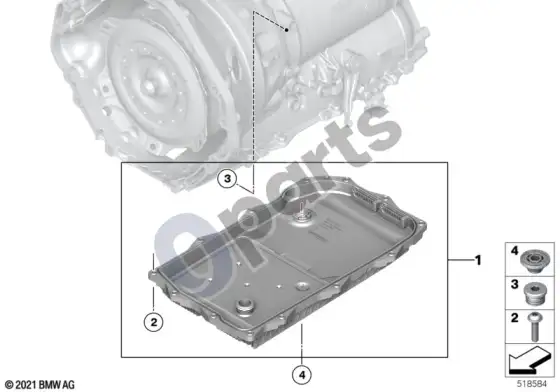 BMW X4 G02 GA8HP75Z alyvos karteris – schema