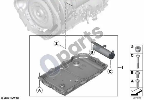 BMW X4 G02 GA8HP75Z alyvos tūrio rezervuaras – schema