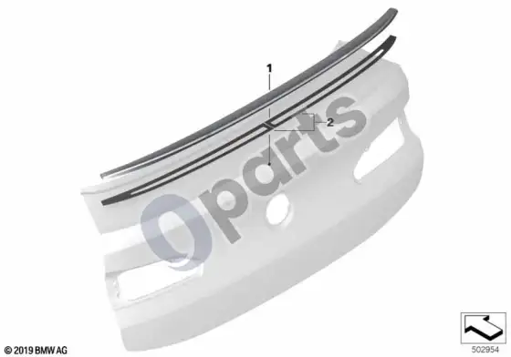 BMW X4 G02 m galinis spoileris – schema