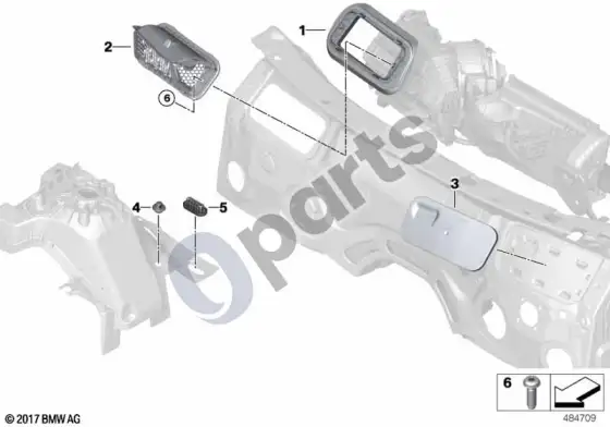 BMW X4 G02 oro įleidimo kanalas, variklio skyrius – schema