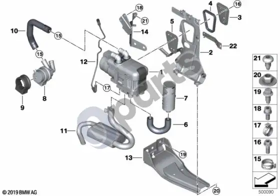 BMW X4 G02 papildomas šildymas – schema