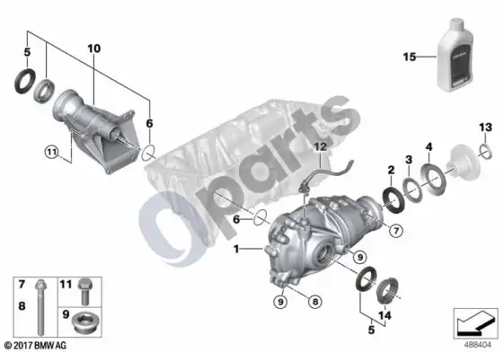 BMW X4 G02 priekinio tilto diferencialas 170AL – schema