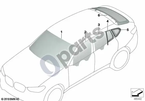 BMW X4 G02 stiklai – schema